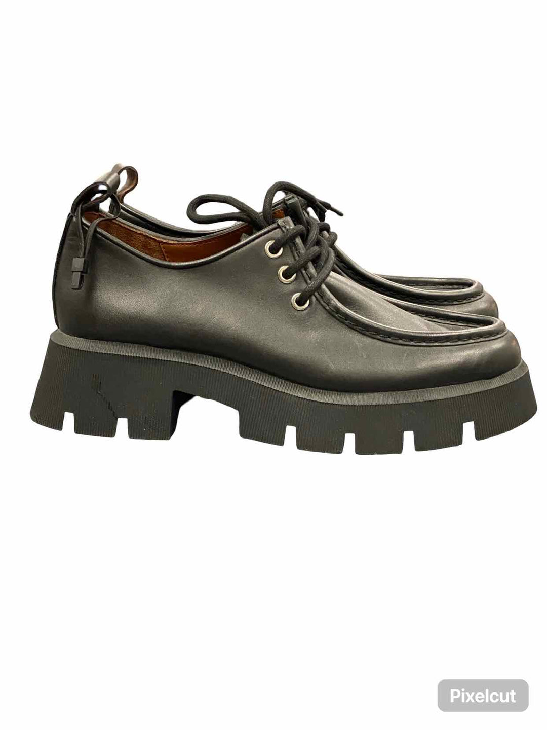 Zara Shoe Size 39 Black Chunky Moc Toe Shoes