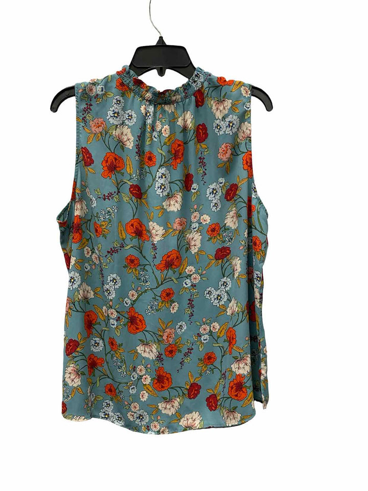 Daniel Rainn Size XL Teal Multi Floral Tank Top
