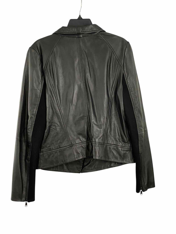 Trouve Black Leather Jacket (Outdoor)