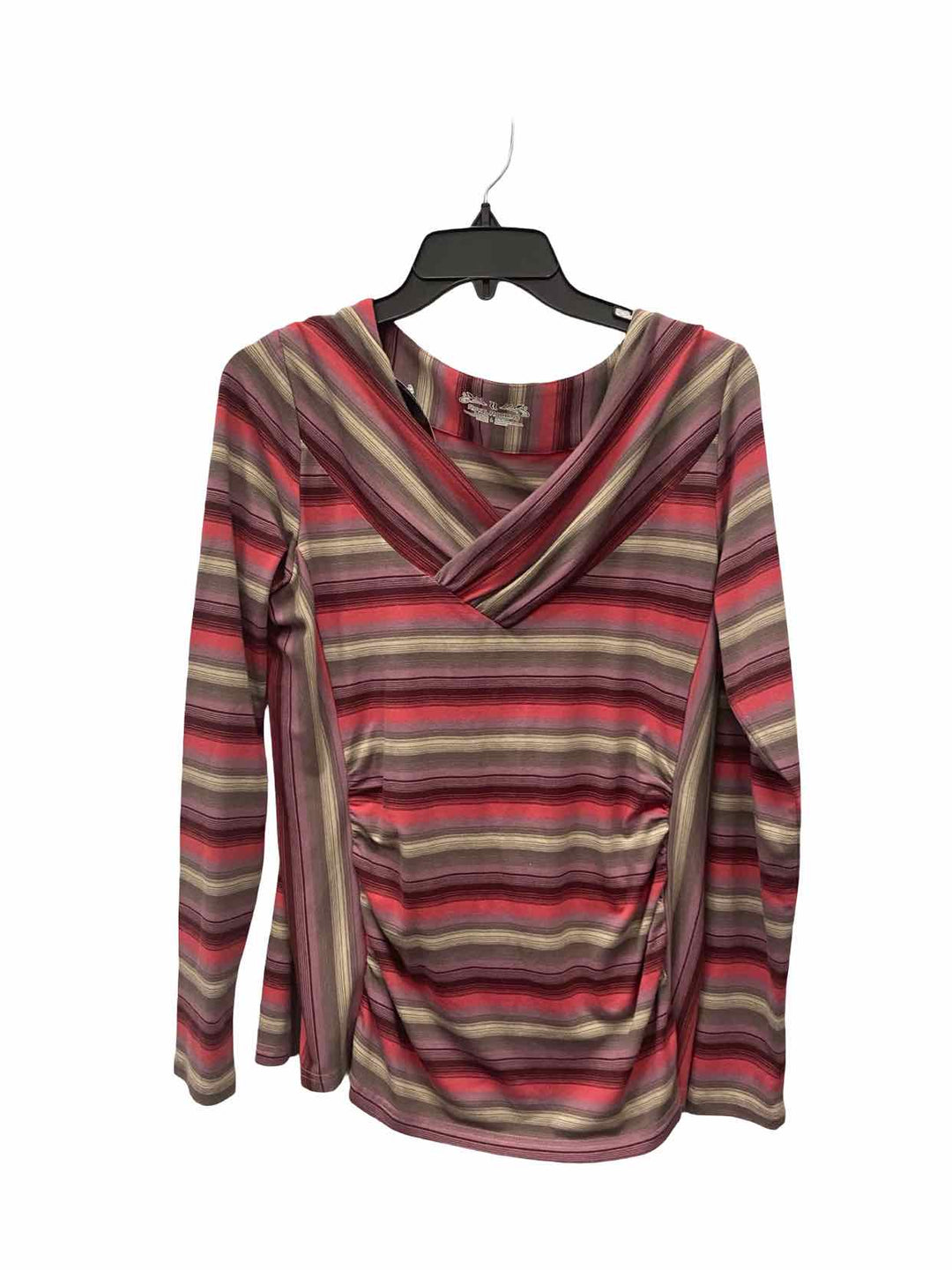 Royal Robbins Size L Purple Pink Stripes Long Sleeve Shirts