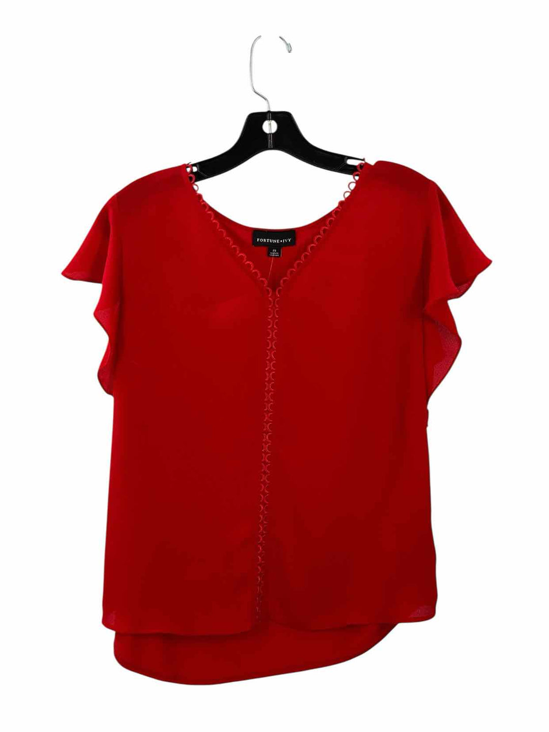 Fortune + Ivy Size S Red Short Sleeve Shirts