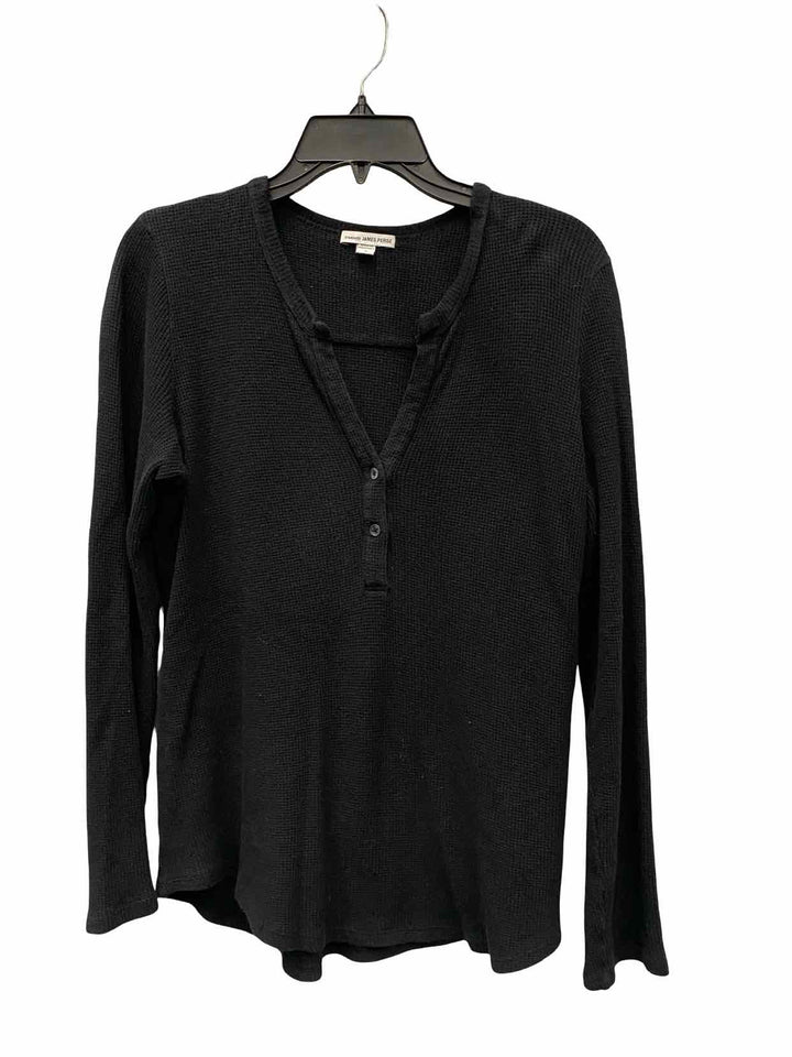 James Perse Size 3(16-18) Black Long Sleeve Shirts