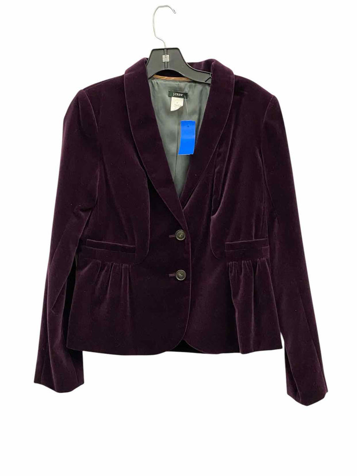 J. Crew Size 8 Purple Velvet Jacket