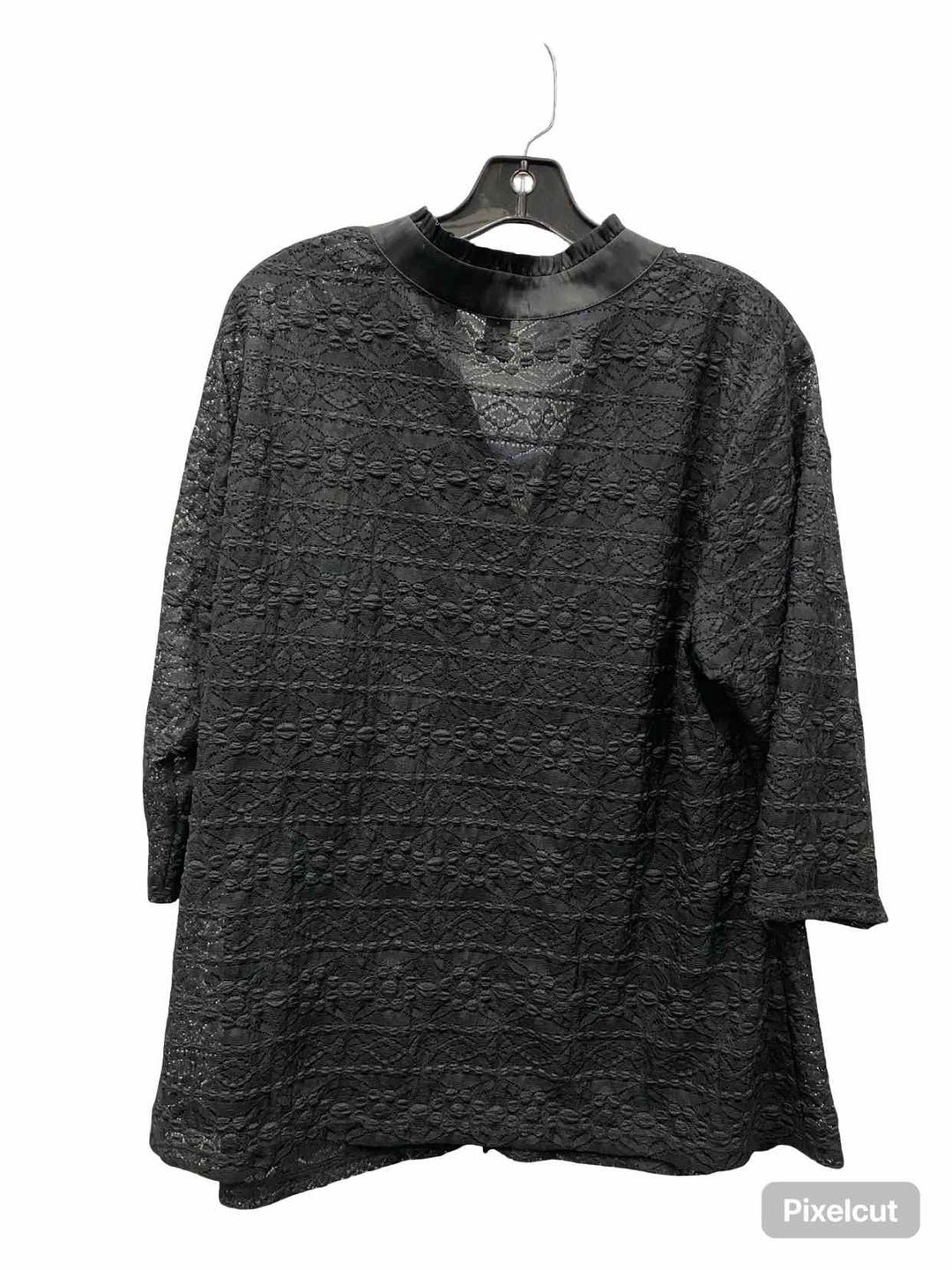 Alfani Size 2X Black Lace Long Sleeve Shirts