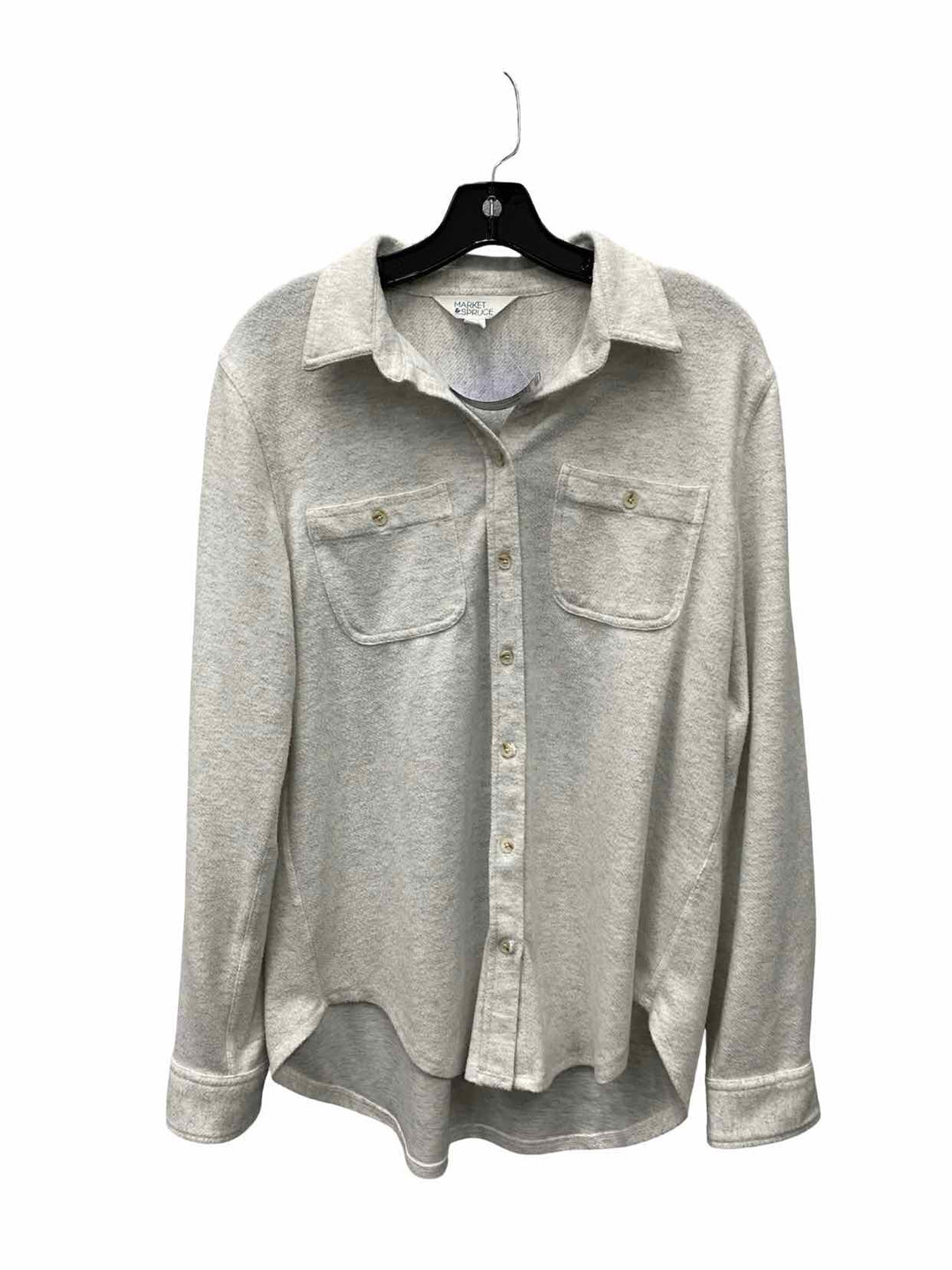 Market & Spruce Size M White Long Sleeve Shirts