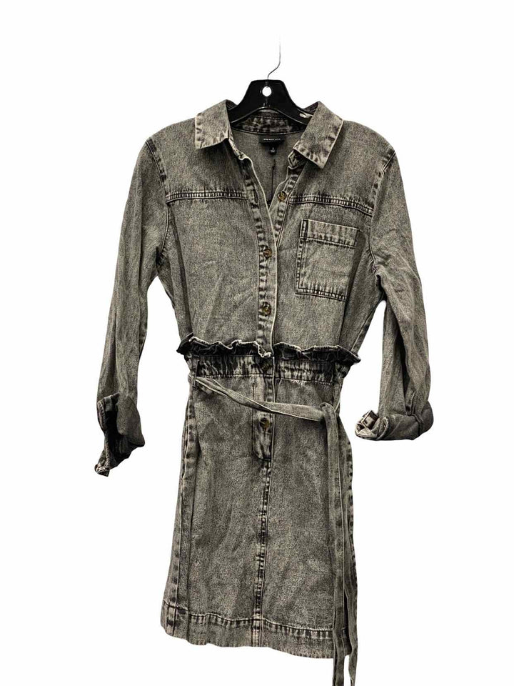 WHOWHATWEAR Size S Black Denim Dress