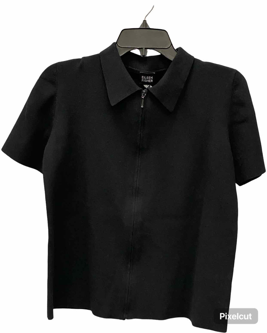 Eileen Fisher Size M Black Short Sleeve Shirts