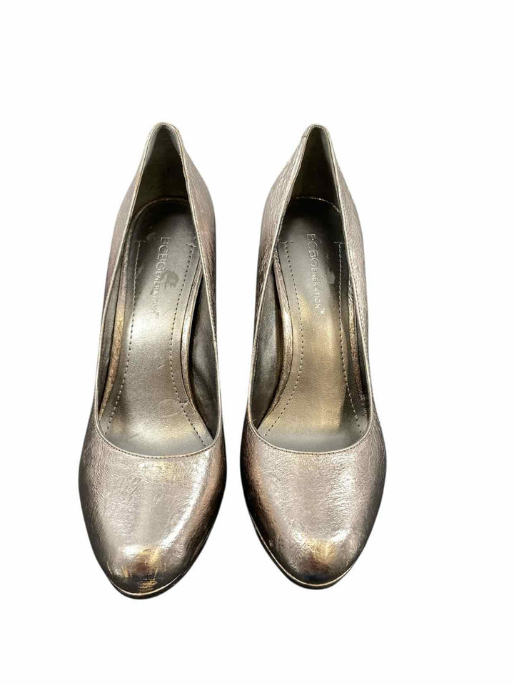 BCBG Shoe Size 7.5 Silver Heels