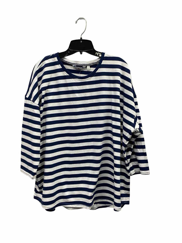 Vineyard Vines Size XL White Blue Striped Long Sleeve Shirts