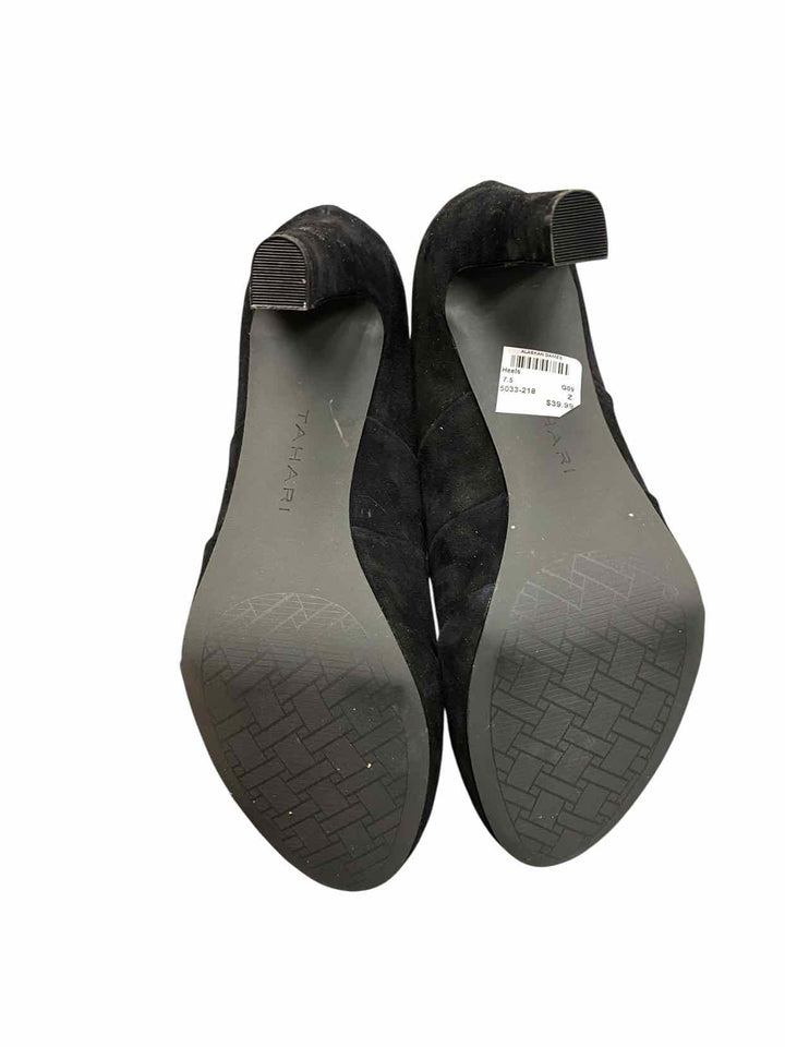Tahari Shoe Size 7.5 Black Suede Heels