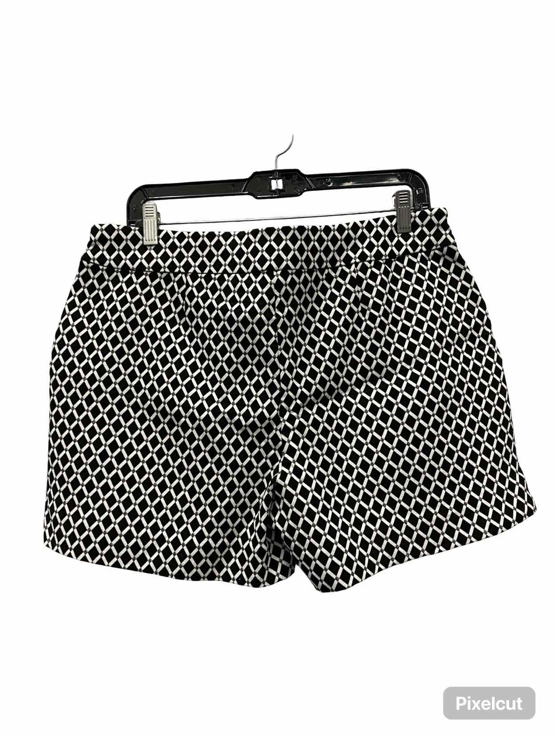 INC Size 12 Black White Print Shorts