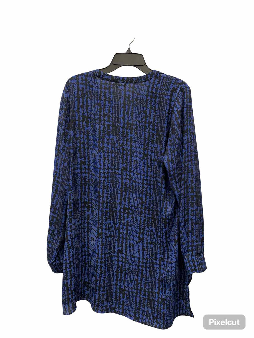 Dlieone Size XL Blue Black Long Sleeve Shirts
