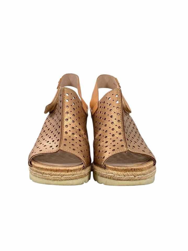 Pikolinos Shoe Size 39 Brown Leather Wedge Heel Sandals