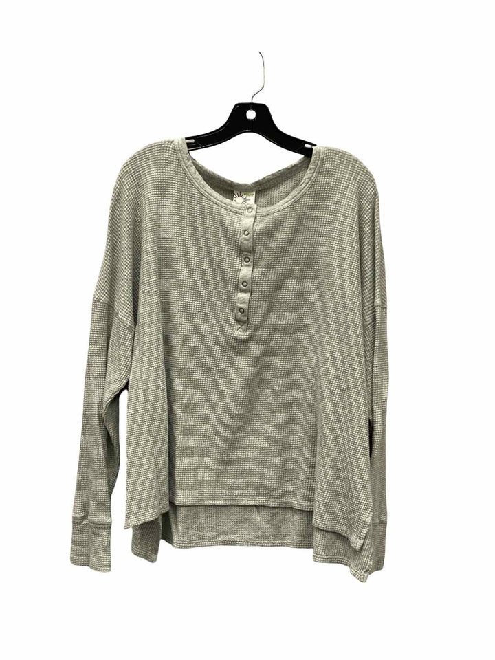 Aerie Size L Gray Long Sleeve Shirts