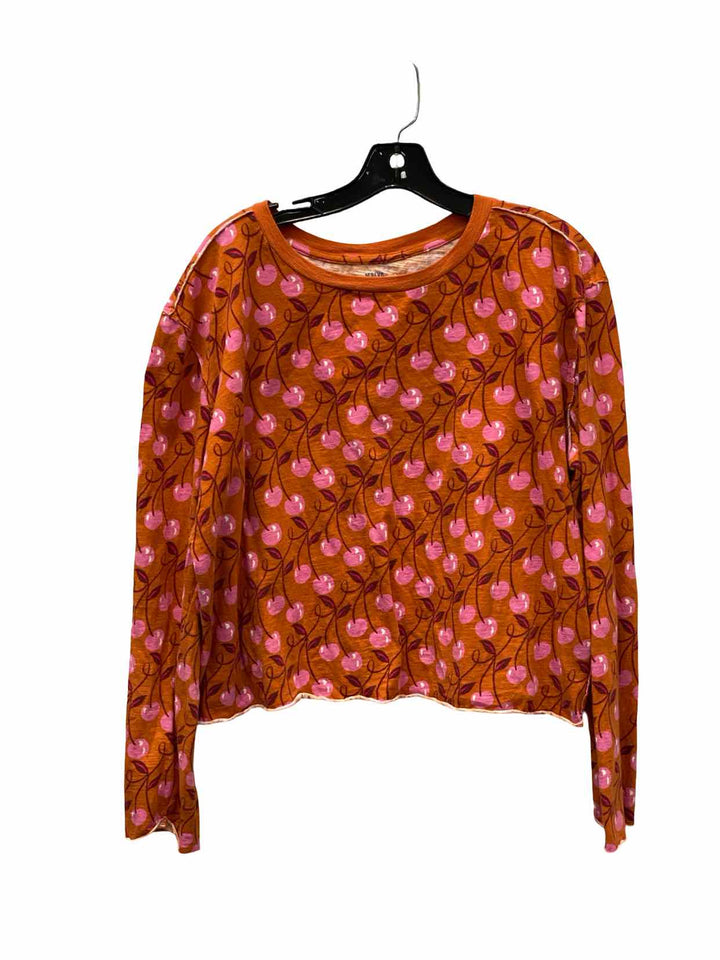 Maeve Size XL Orange Pink Cherry Long Sleeve Shirts
