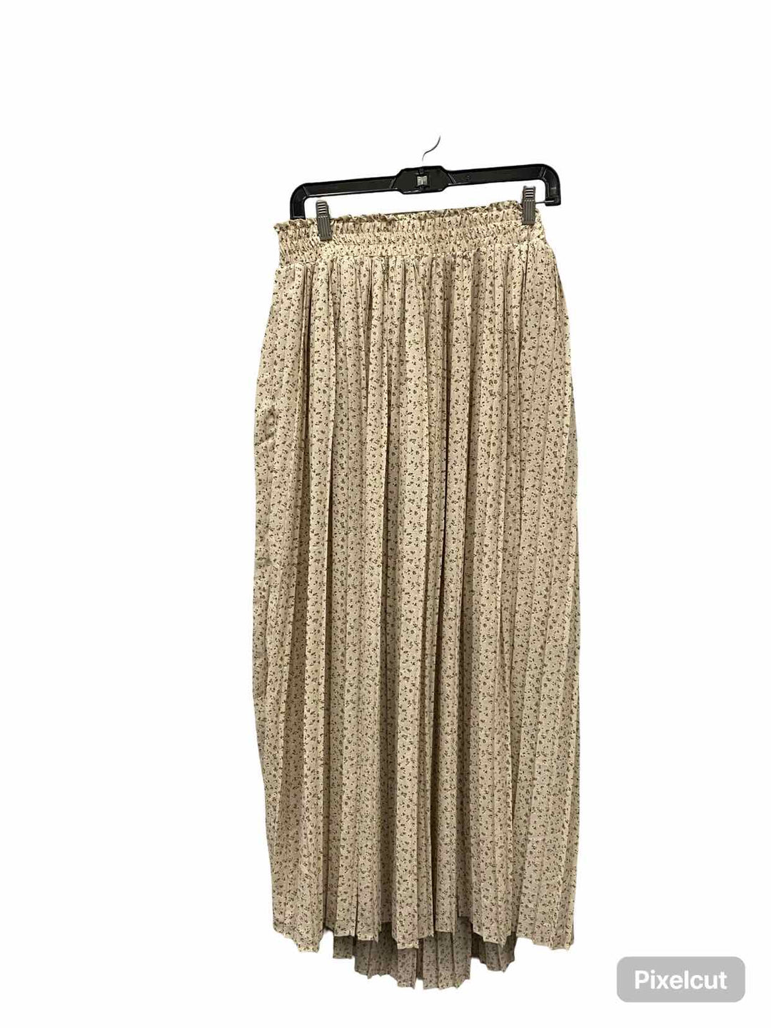 Laurel Grey Size L Beige Green Floral Skirt