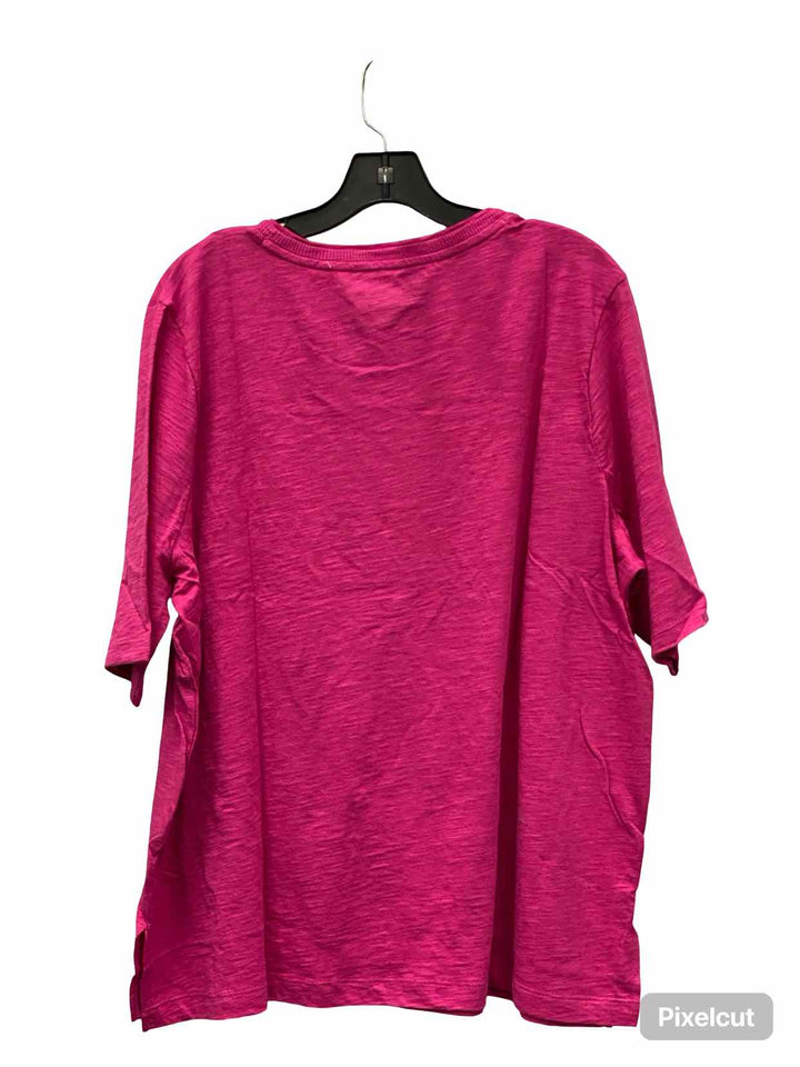 Chico's Size XXL Pink Short Sleeve Shirts