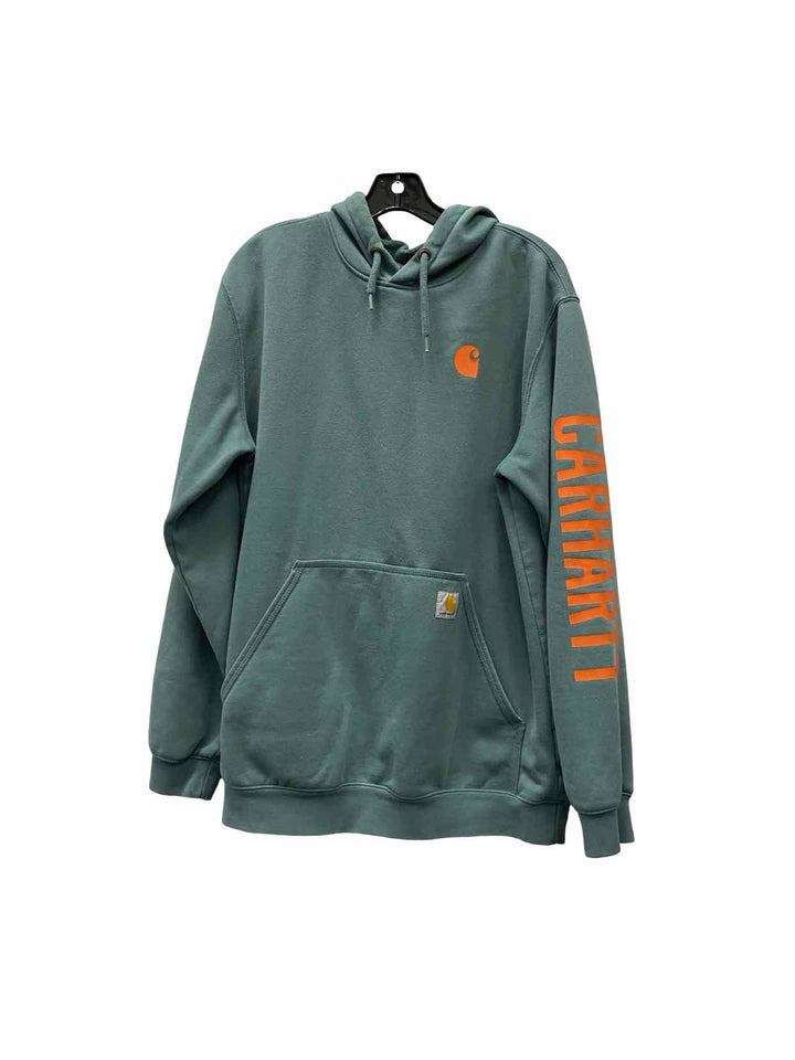 Carhartt Size M Teal Rain Defender Hoodie Sweatshirt