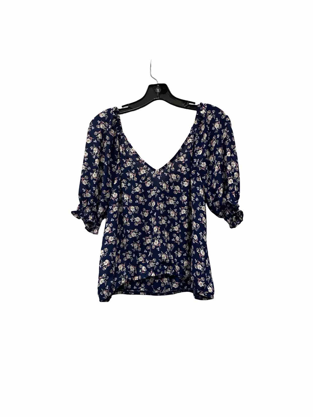 Nine Britton Size S Blue Pink Floral Short Sleeve Shirts