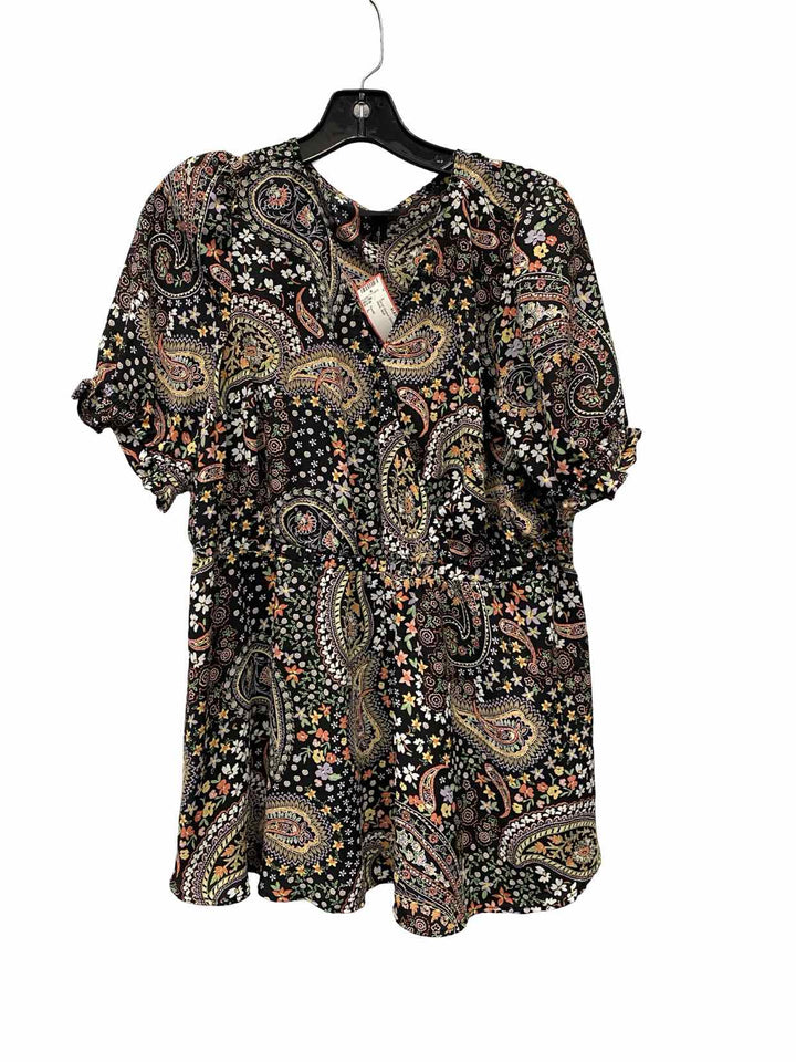 Torrid Size L Black Multi Short Sleeve Shirts