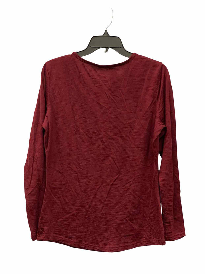 Segments Size L Red 100% Merino Wool Long Sleeve Shirts