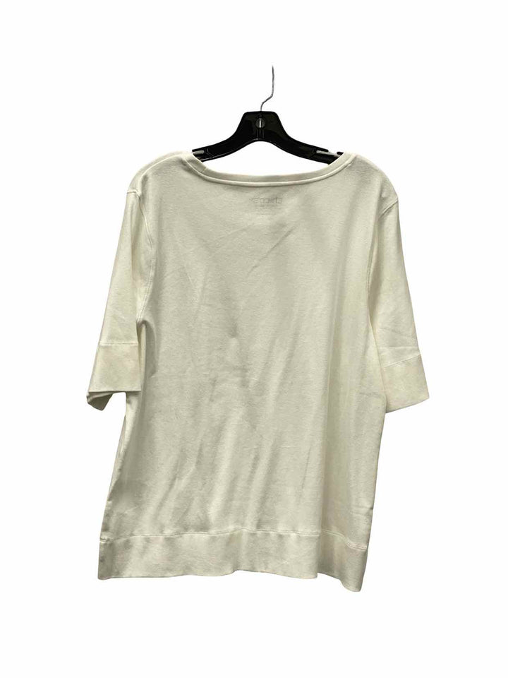 Chico's Size XL White Short Sleeve Shirts