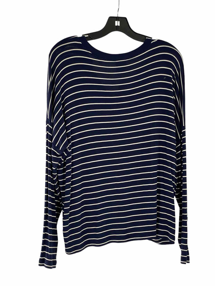 Cabi Size S Navy White Stripes Long Sleeve Shirts