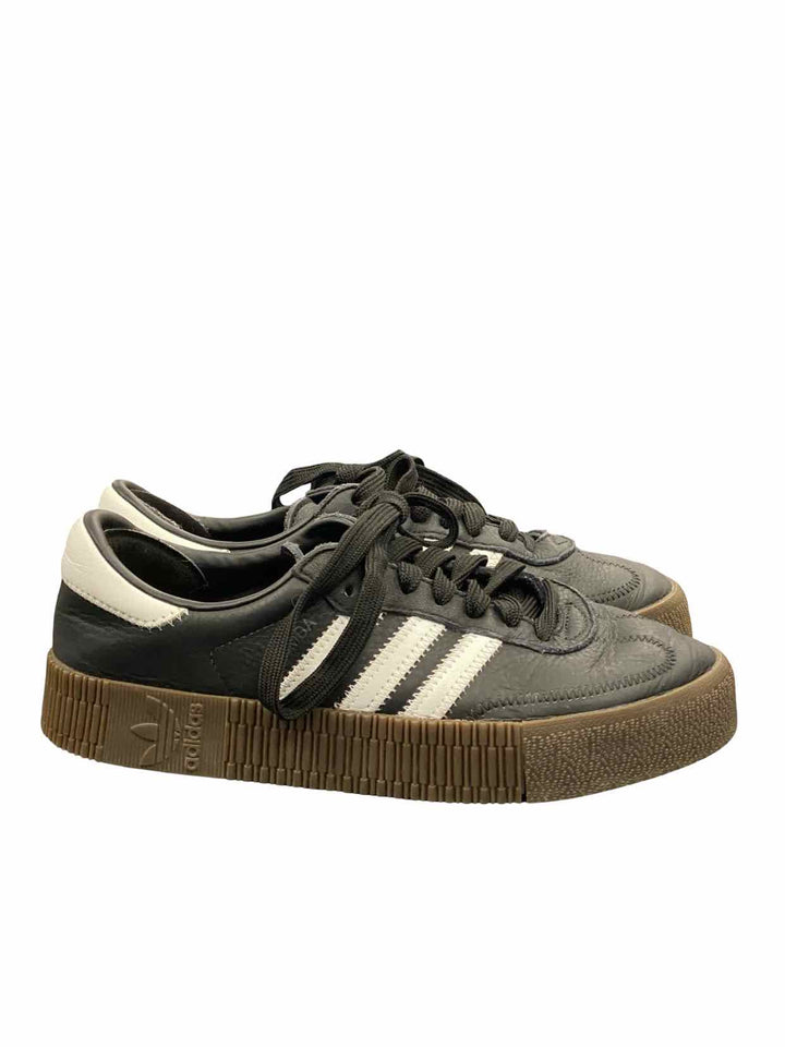 Adidas Shoe Size 7.5 Black White Leather Samba Sneakers