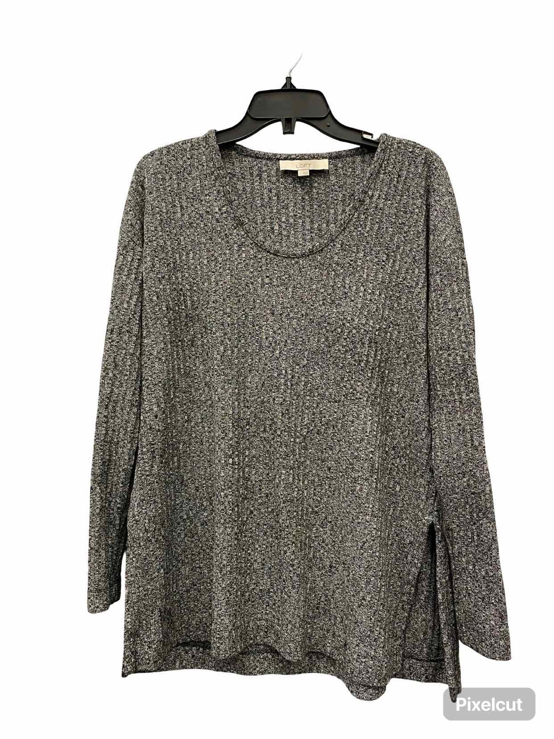 Loft Size L Gray Heather Long Sleeve Shirts