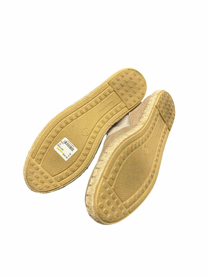 Verbenas Shoe Size 40 Tan Suede Carmen Espardrilles Flats