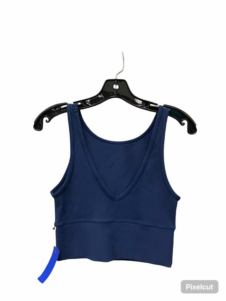 Lululemon Size L Blue Ribbed Athletic Bra