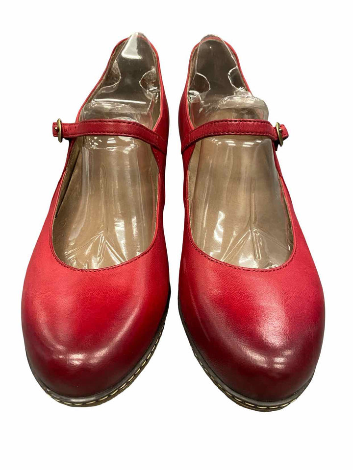 Dansko Shoe Size 39 Red Leather Loralie Burnished Nubuck Loafers