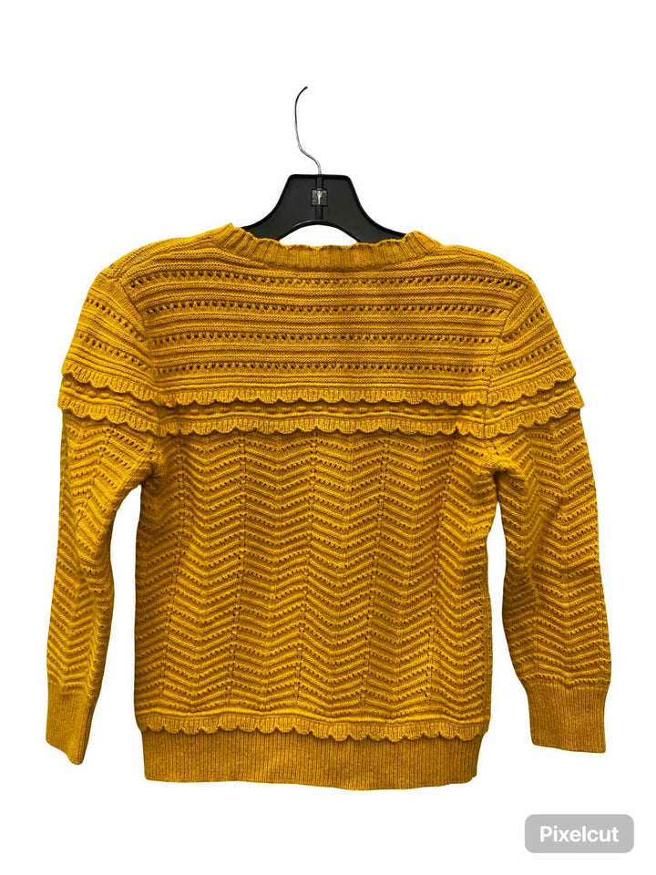 J Crew Size XS Yellow Ribbed 40%Wool Sweater