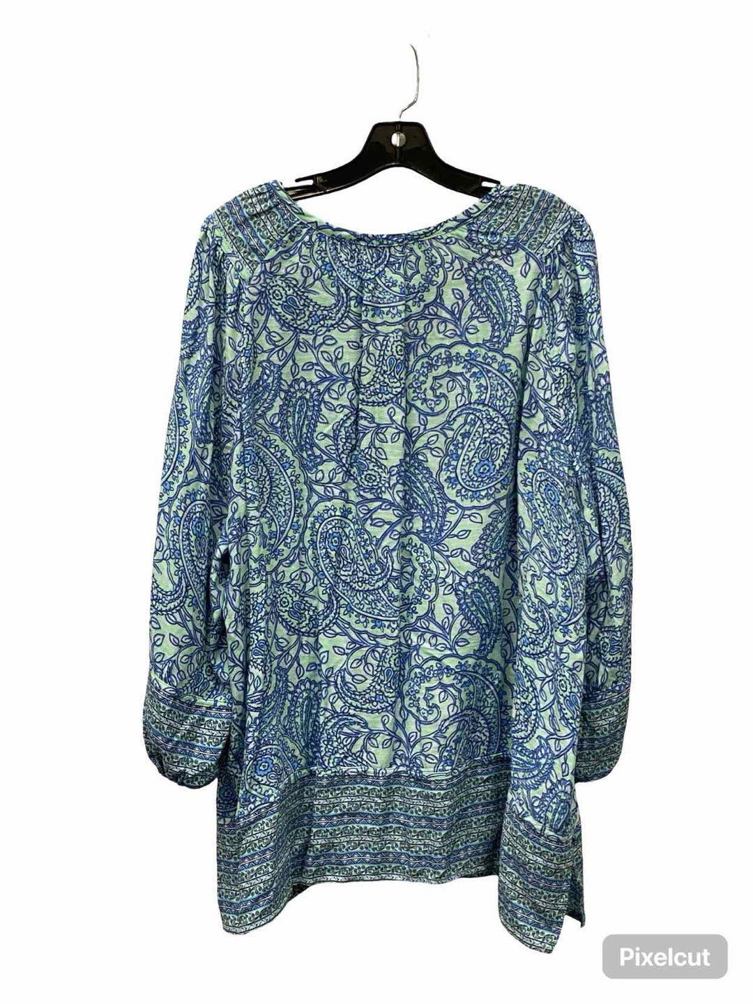 Democracy Size 2X Blue Print Long Sleeve Shirts