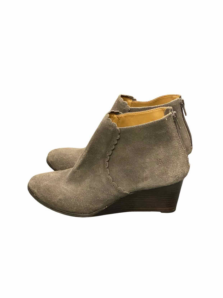 Jack Rogers Shoe Size 8.5 Grey Suede Wedge Boots(Ankle)