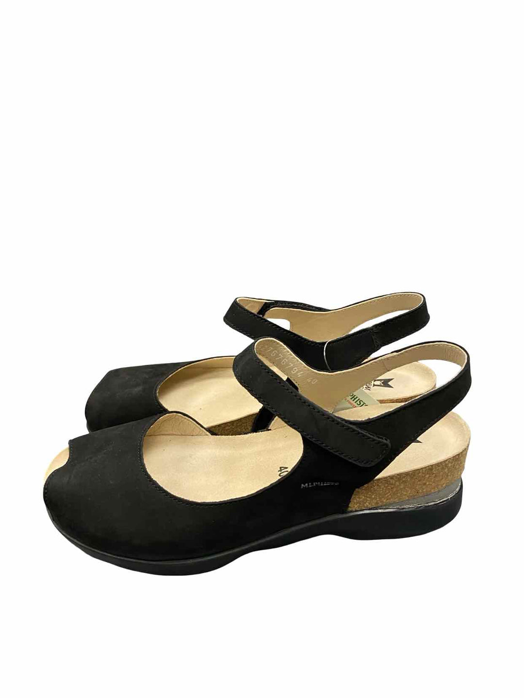 Mephisto Shoe Size 40 Black Leather NWT Orphea Sandals