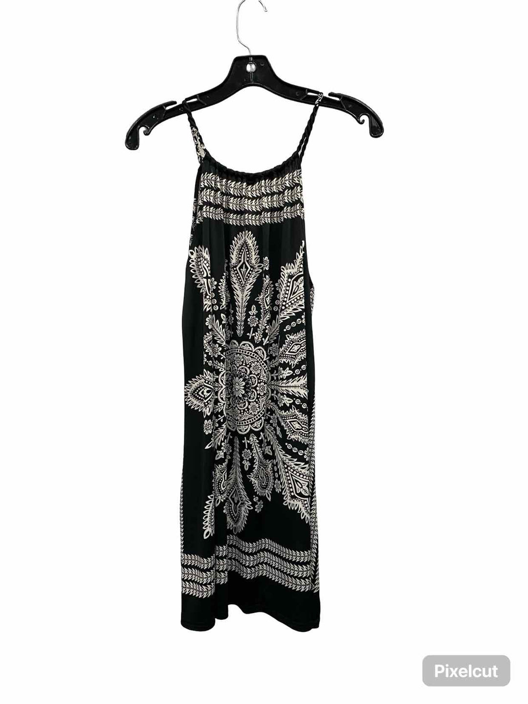 1.2.3. Size One Size Black White Floral Dress