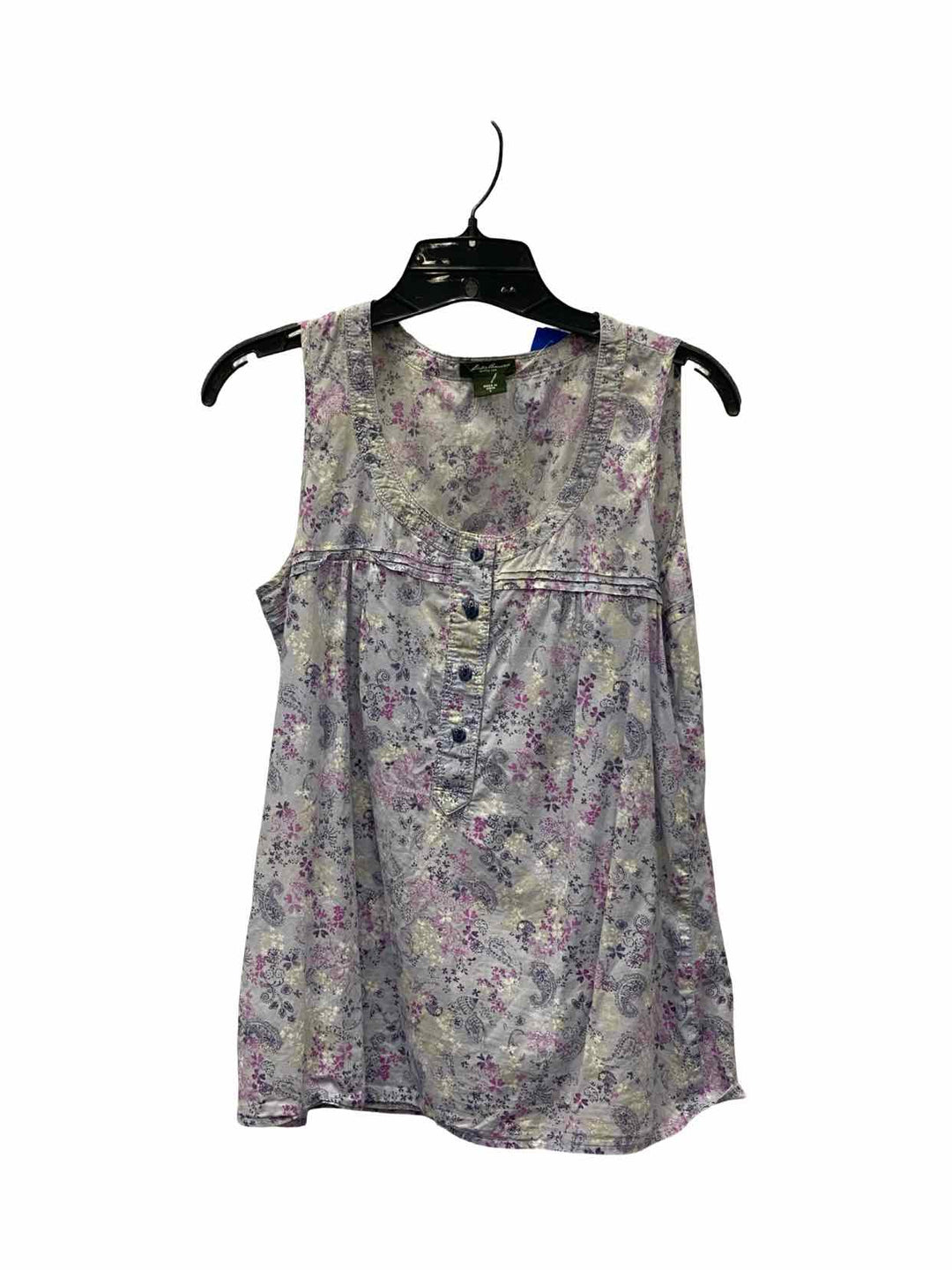 Eddie Bauer Size S Lavender Print 100% cotton Tank Top