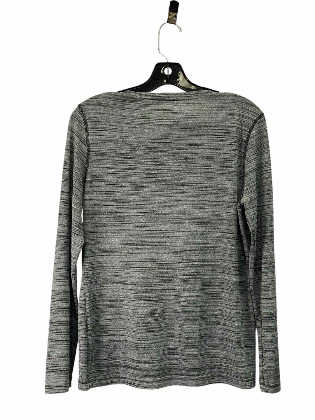 Adidas Size M Gray Stripe Athletic Long Sleeve