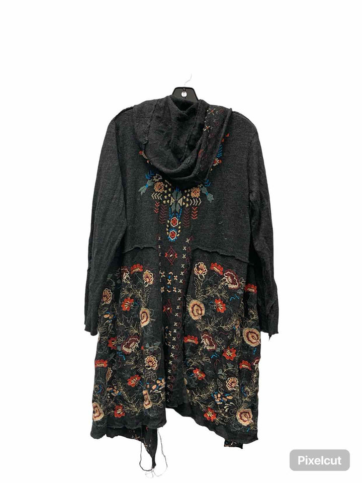 CAITE Size S Gray Embroidered Sweater