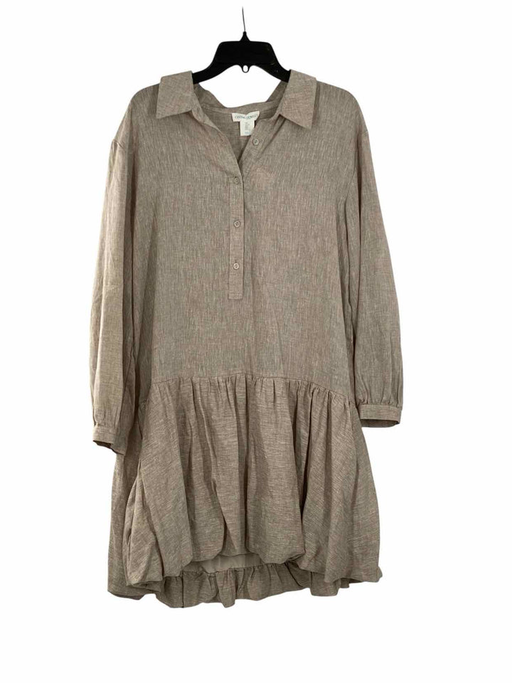 Cynthia Rowley Size L Tan Dress