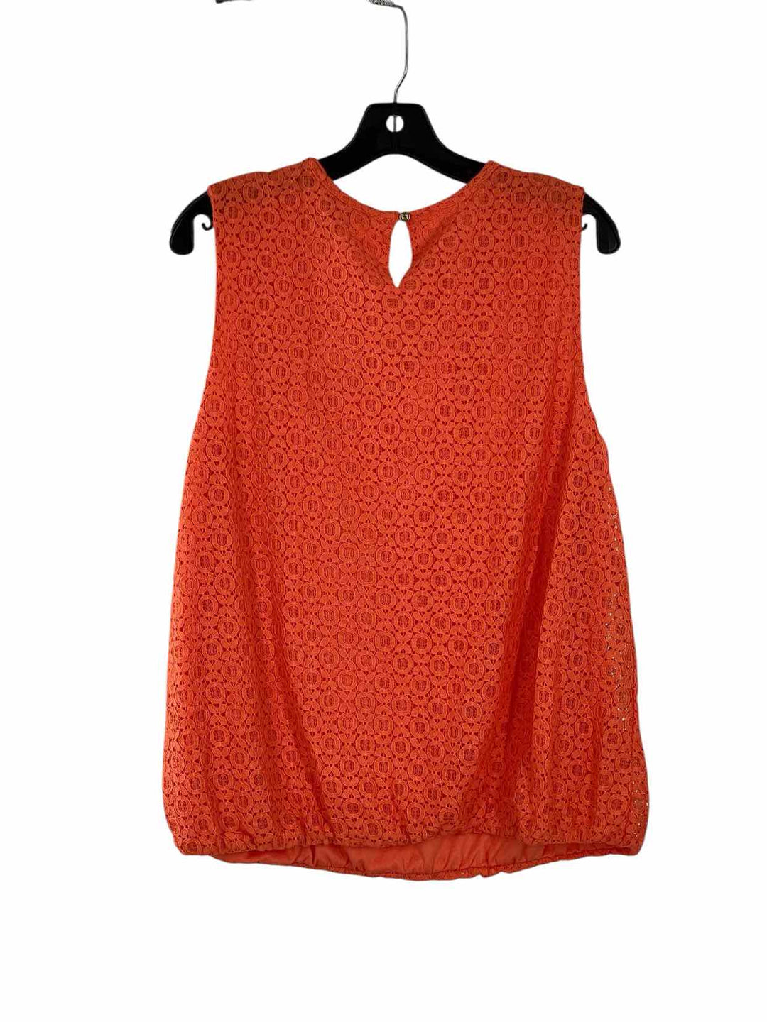 Liz Claiborne Size L Peach Lace Tank Top