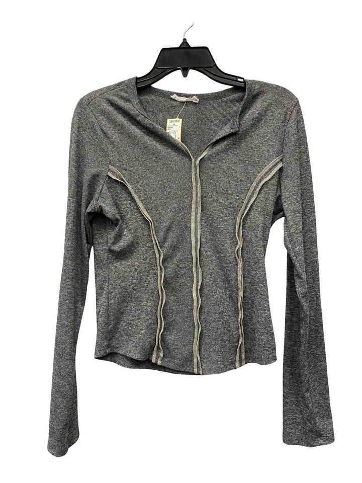 LUSH Size XL Gray Long Sleeve Shirts