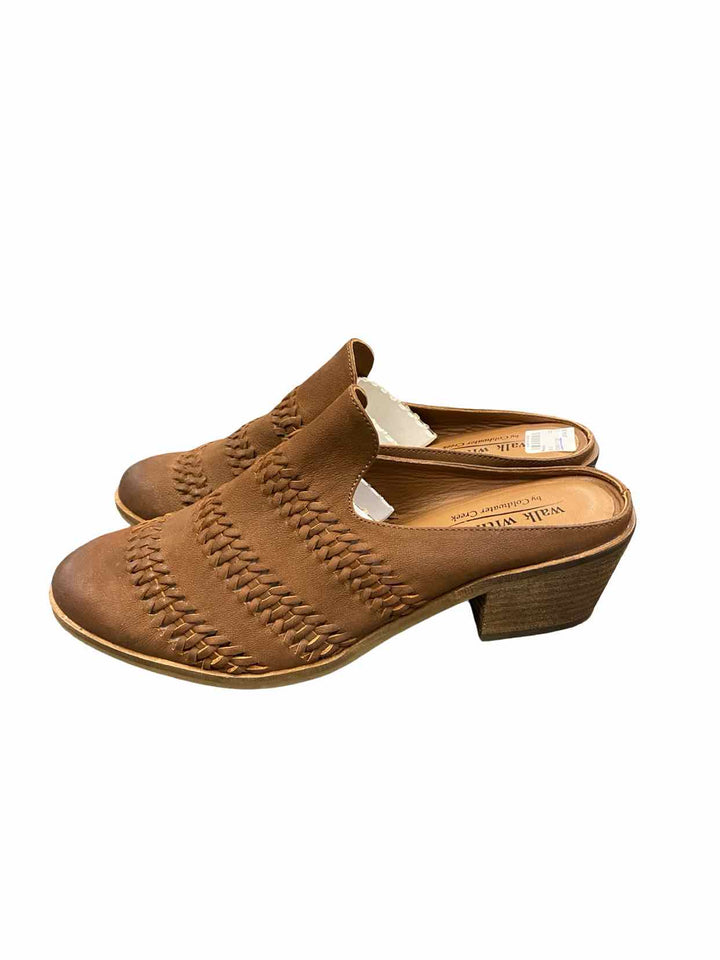 Coldwater Creek Shoe Size 9.5 Brown Walk With Me Mules Heels