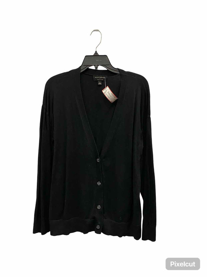 Banana Republic Size L Black 60% Cotton Sweater