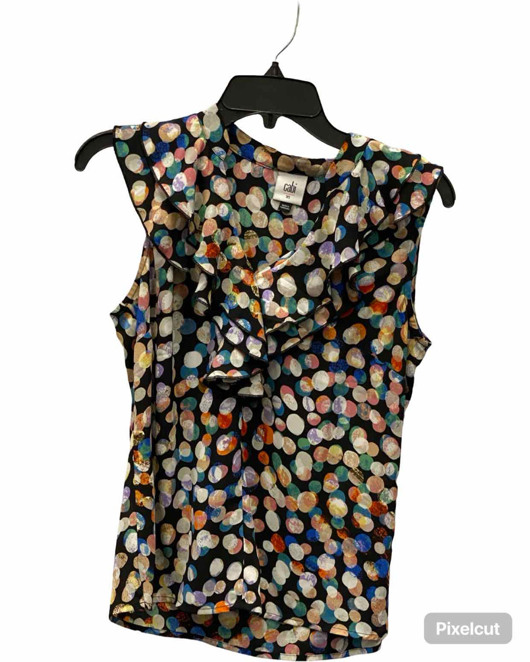 Cabi Size XS Black Multi Polka Dot Tank Top
