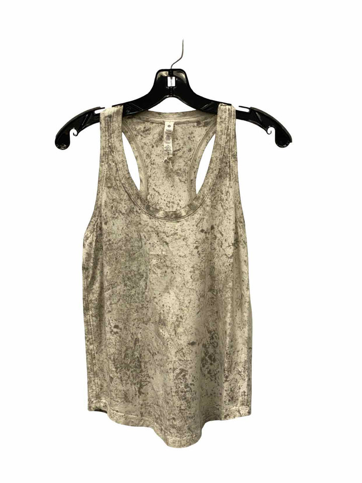 Lululemon Size 4 Green Print Tank Top