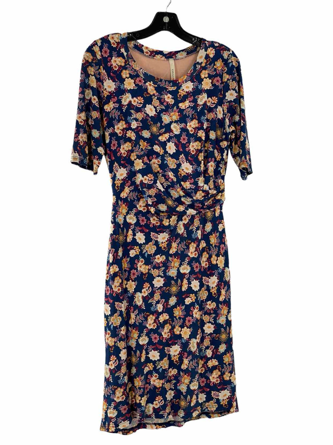 Gilli Size M Blue Pink Floral Dress