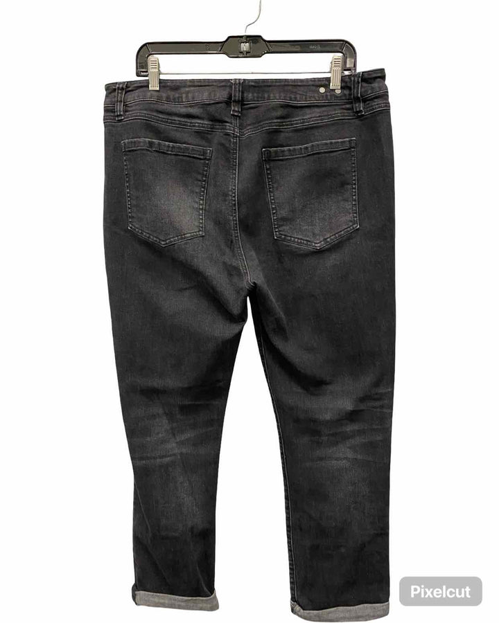Cabi Size 16 Black High Straight Jeans
