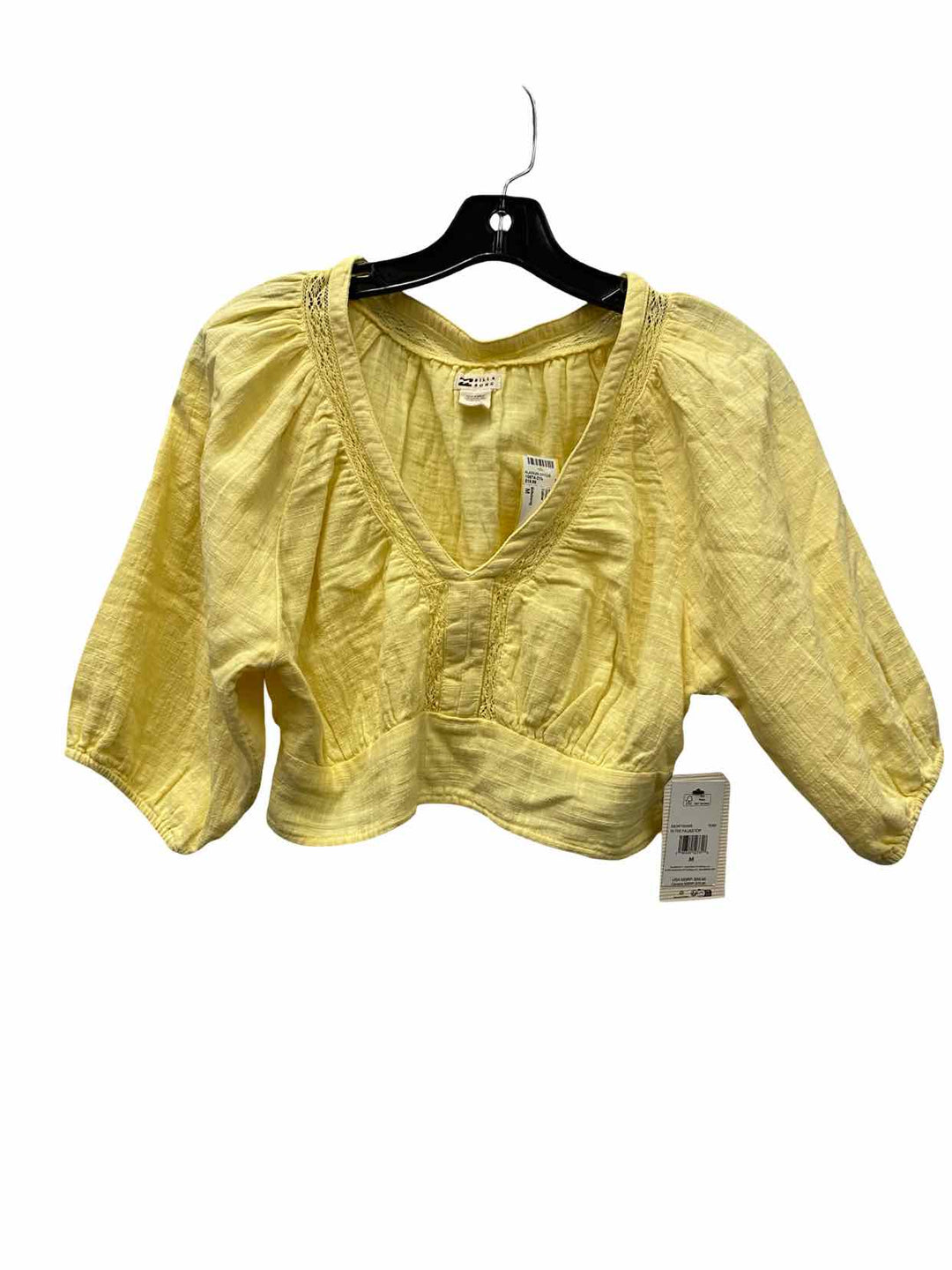 Billabong Size M Yellow Short Sleeve Shirts